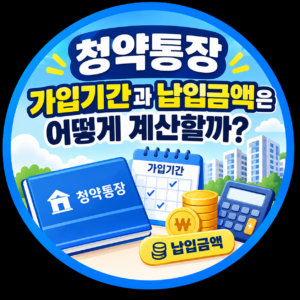 청약통장 가입기간과 납입금액은 어떻게 계산할까?
