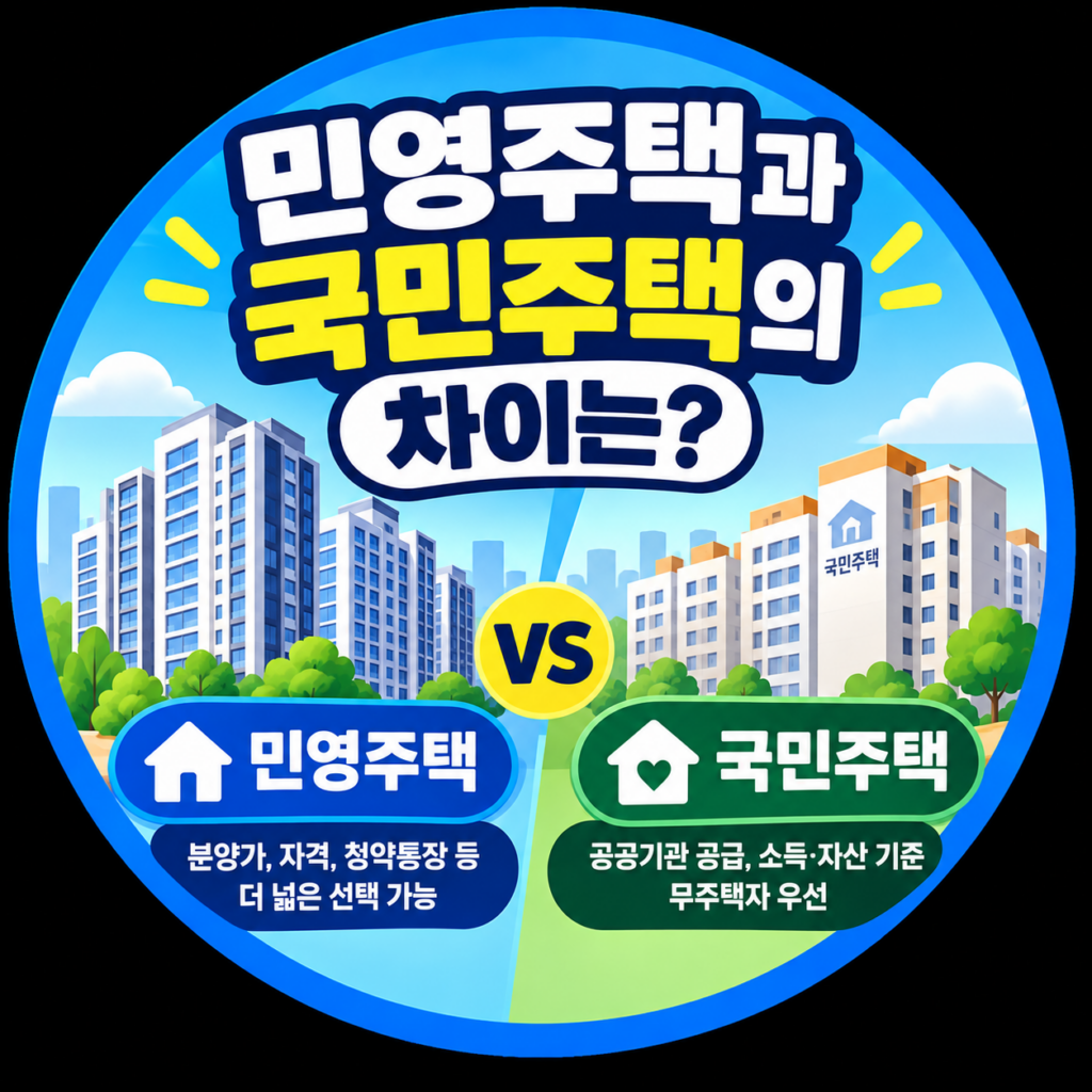 민영주택과 국민주택의 차이는?