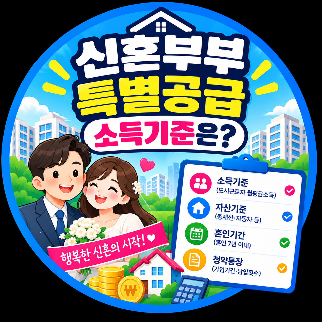 신혼부부 특별공급 소득기준은?