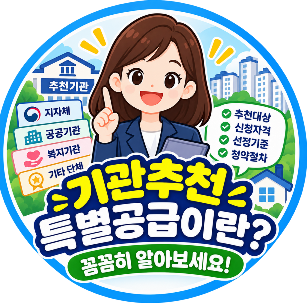 기관추천 특별공급이란?