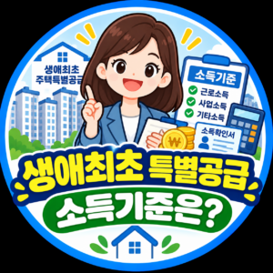 생애최초 특별공급 소득기준은?