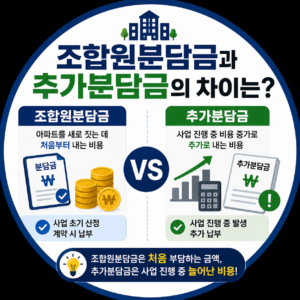 조합원분담금 과 추가분담금의 차이는?