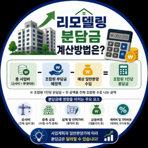 리모델링분담금 계산방법?