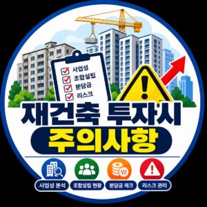재건축 투지시 주의사항?