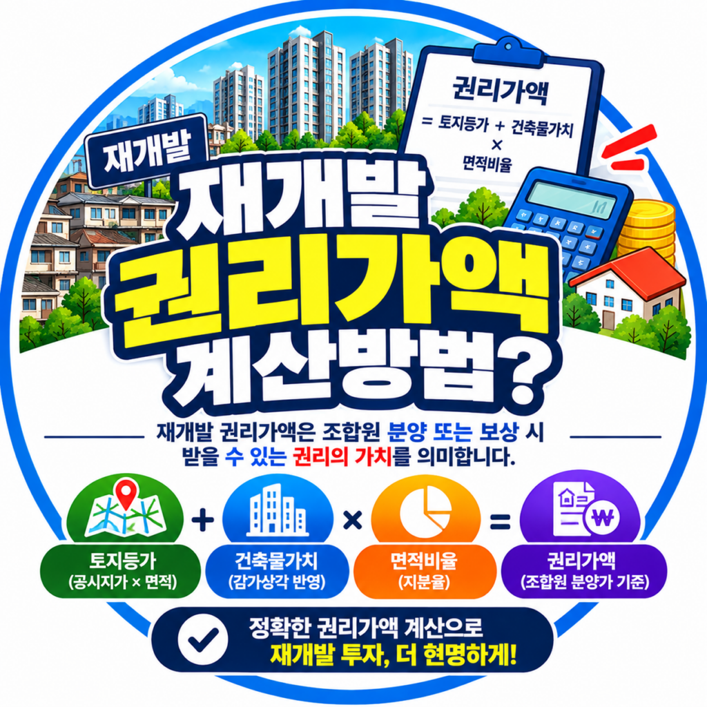 재개발 권리가액 계상방법?