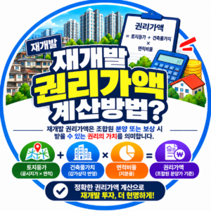 재개발 권리가액 계상방법?