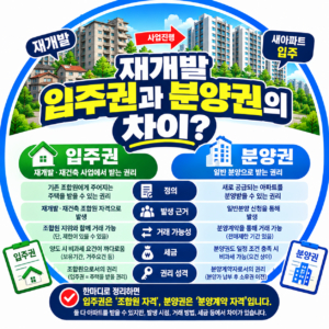 재개발 입주권과 분양권의 차이?