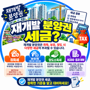 재배발 분양권 세금?