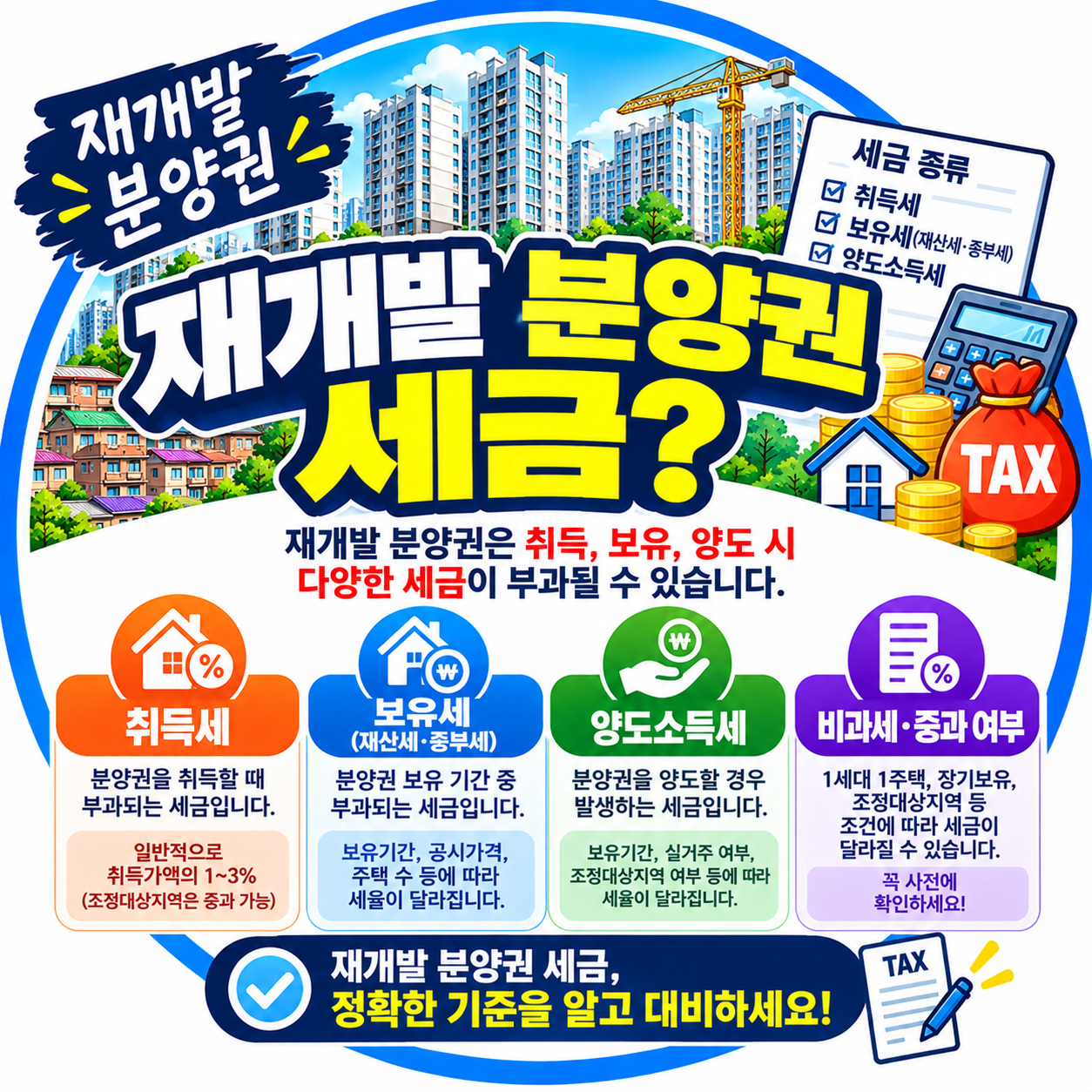 재배발 분양권 세금?